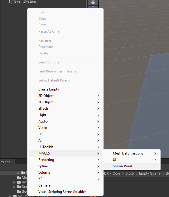 Add spawn point objects