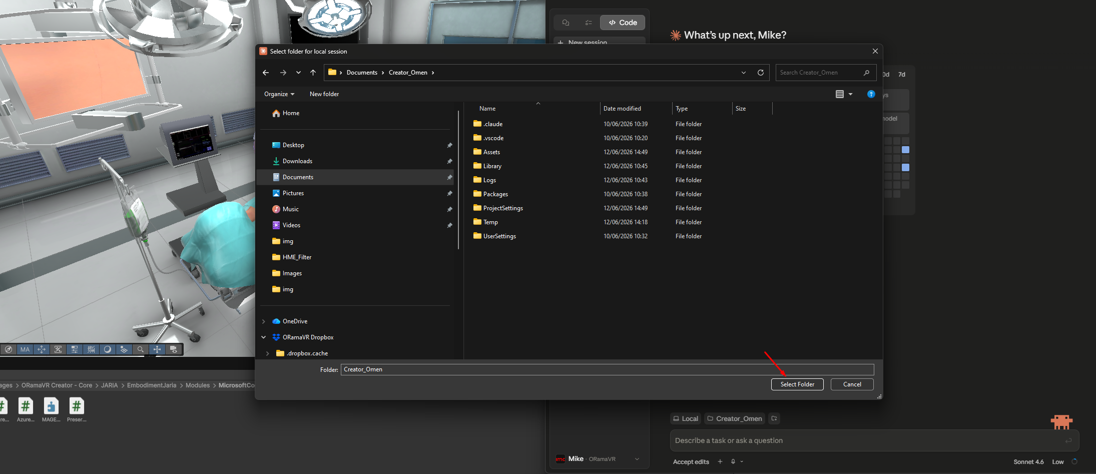Select folder.